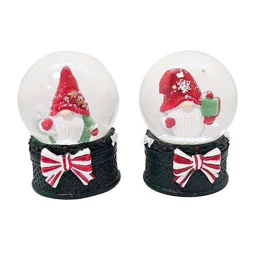 Dunkles-Deko-Paket - 5 Nostalgie Schneekugeln in einer Größe - Schneekugelhaus
