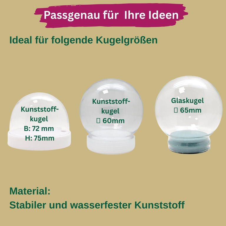 Innenmodell „Santa mit Geschenk & Christbaum“ – 33 x 40 mm - Schneekugelhaus