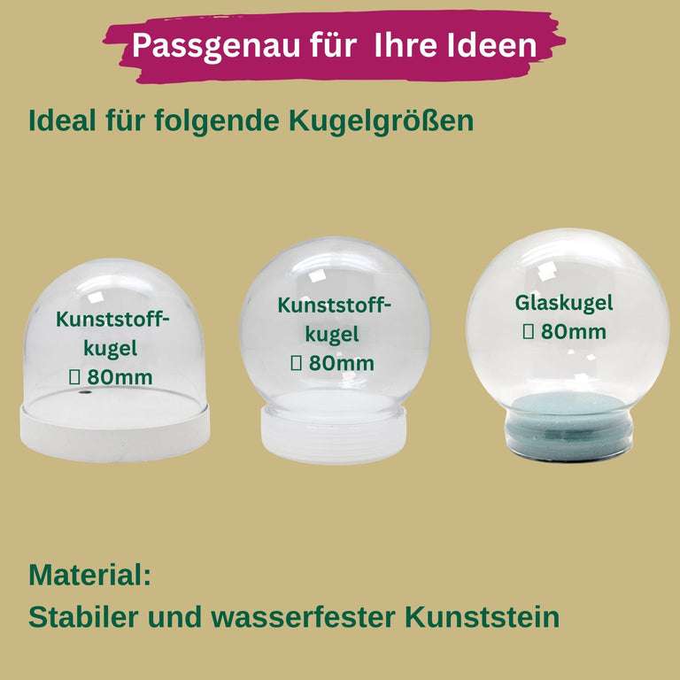 Innenmodell "Schornsteinfeger mit Hufeisen" - 30 x 47 mm - Schneekugelhaus
