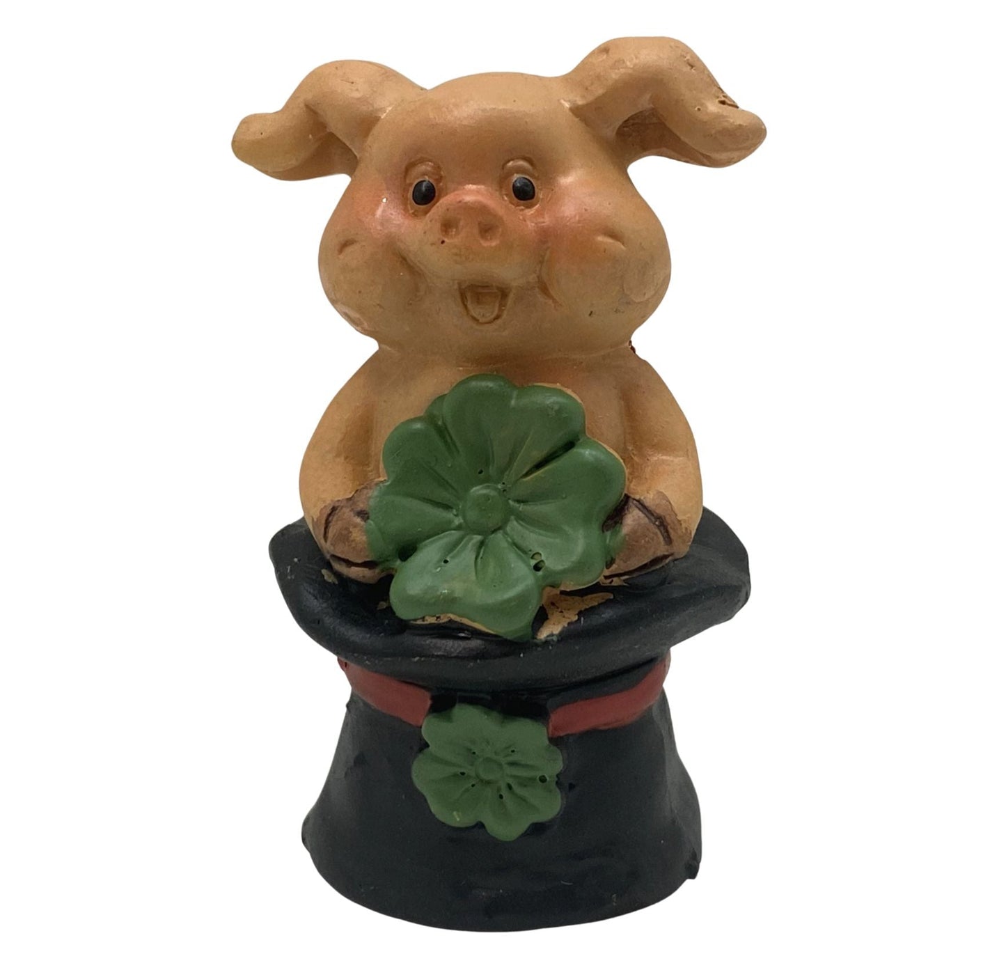 Innenmodell "Schwein mit Kleeblatt" - 30 x 47 mm - Schneekugelhaus