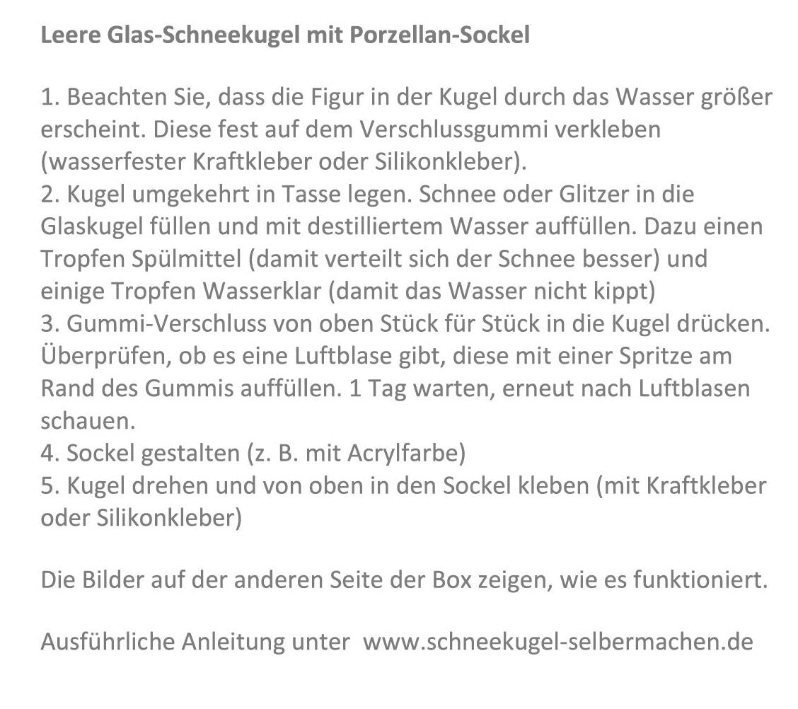 120mm DIY-Schneekugel Bastelset gold - Schneekugelhaus