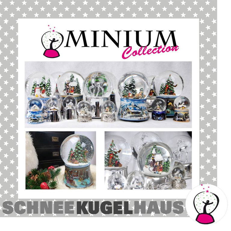 Schneekugel Zuckerbäckerhaus auf Silber Sockel mit Spieluhr We wish you a merry Christmas - Schneekugelhaus